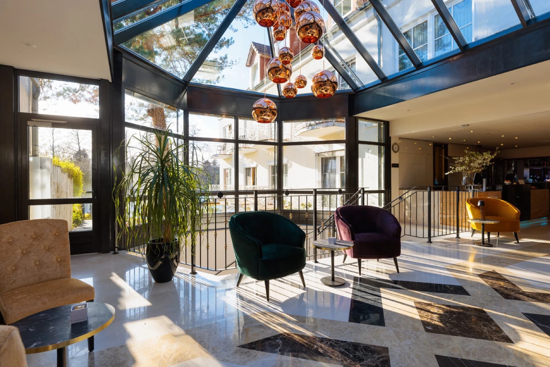Lobby-Atmosphäre im Residenz Seehotel